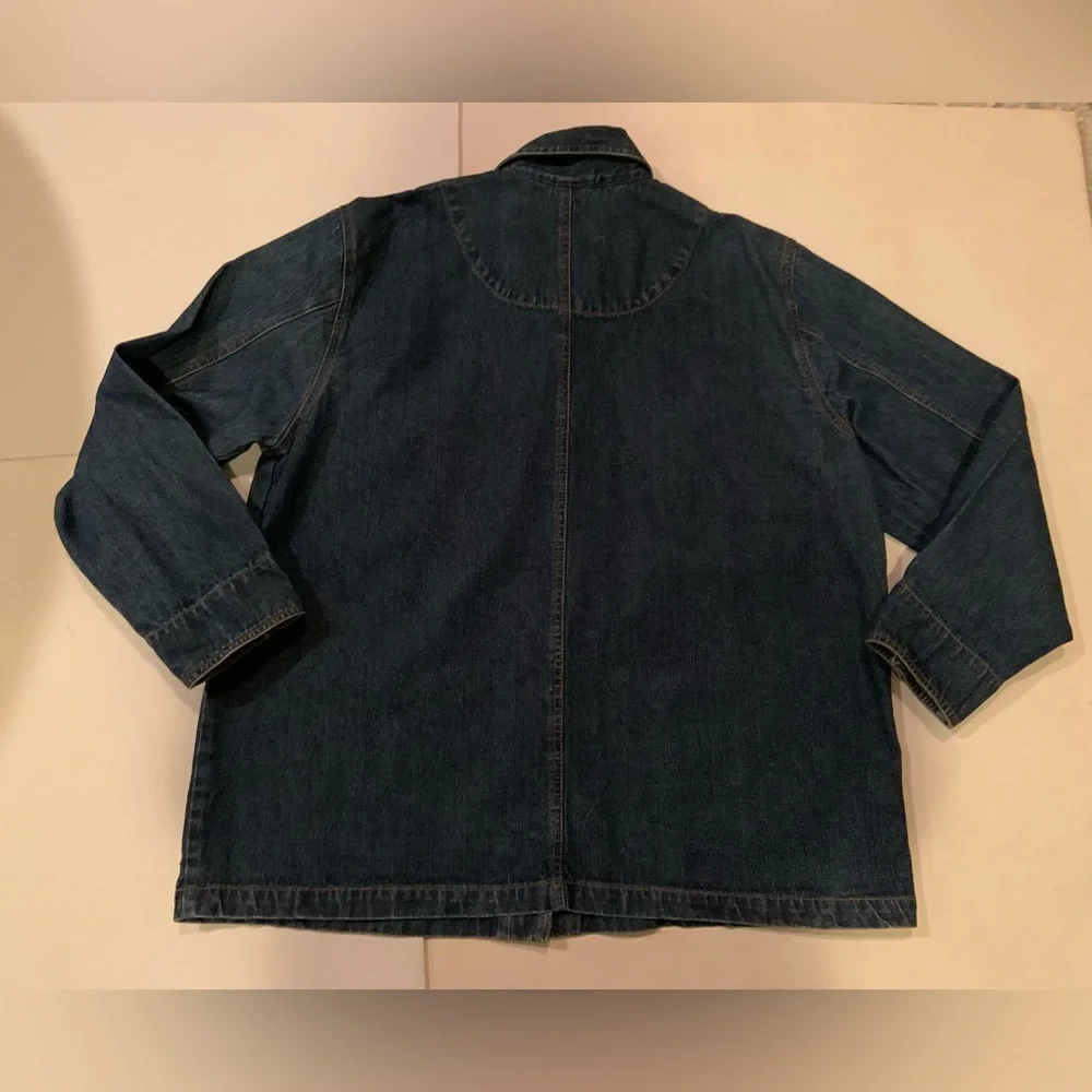 Vintage Bill Blass Jeanswear Woman’s Denim Chore Jacket Barn Coat 90’s Size 1X - Picture 14 of 16